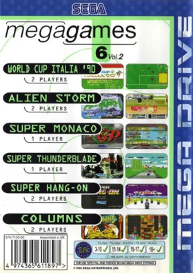 Mega Games 6 Vol box cover back